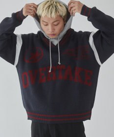 WEGO 【ユニセックス着用ITEM】ラインリブゲームロゴプルオーバー