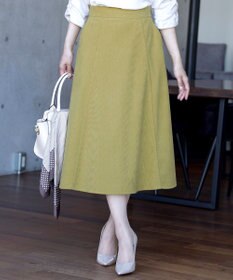 Tiaclasse L 【洗える】大人上品なコーデュロイフレアスカート