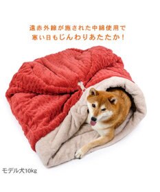 PET PARADISE ペットパラダイス 遠赤外線 筒型 寝袋 《アランボア柄》 Ｌ