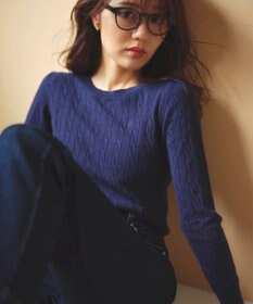 Feroux 【洗える】ケーブル ニット