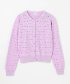 組曲 KIDS 【150-160㎝】フラワーアイレット カーディガン