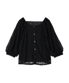 earth music&ecology フラワーレースブラウス