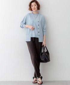 23区 S 【先行予約】レーヨンポリエステルストレッチ Vネック カーディガン