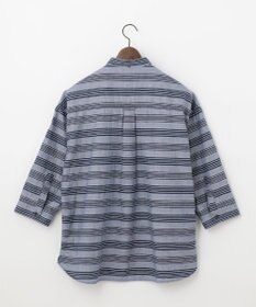 JOSEPH ABBOUD MOUNTAIN 【SPACE／UNISEX】七分袖 ランダムボーダー シャツ