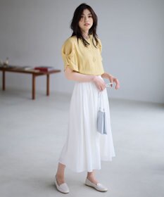 ANY 【大好評につき新色追加！/ウエストゴム】シャンブレーライクフレアスカート