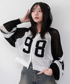 WEGO ラグランメッシュニットパーカー