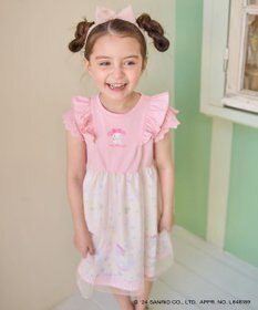 ANY KIDS 【サンリオキャラクターズ×any FAM】オン・オフショルダーチュールワンピース