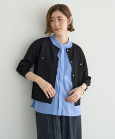 YECCA VECCA スモッキングピンタックシャツ