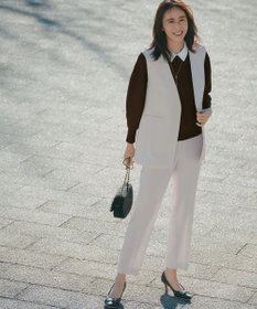 23区 【セットアップ対応/VERY掲載】トリアセダブルジョーゼット パンツ