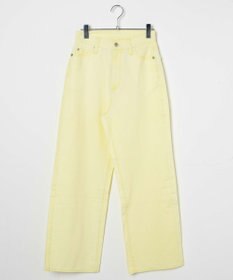 WEGO カラーウエストフィットワイドストレートパンツ