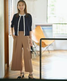 組曲 S 【洗える・6色展開】ポケット付き 半袖ニット