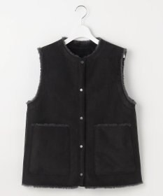 自由区 リバーシブルエコメリノムートン ジレ