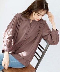 Tiaclasse 【新色追加・洗える】重ねヘムタックブラウス