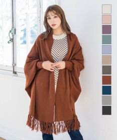 Tiaclasse 【洗える】ストール風カーディガン