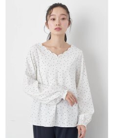 earth music&ecology スカラップブラウス