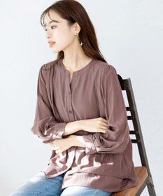 Tiaclasse 【新色追加・洗える】重ねヘムタックブラウス