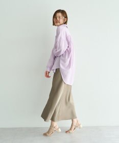 YECCA VECCA バックギャザーロングシャツ