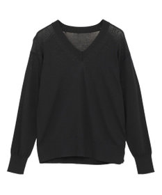 YECCA VECCA Vネックスリットニット