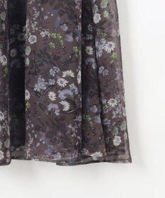 自由区 【セットアップ対応・洗える】ボタニカルフラワープリントティアード スカート