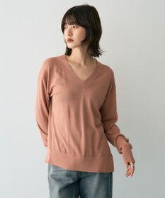 YECCA VECCA Vネックスリットニット