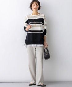 23区 S 【GLOW10月号掲載/洗える】ナチュラルコットンベアコンビ カットソー