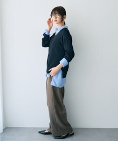 YECCA VECCA Vネックスリットニット