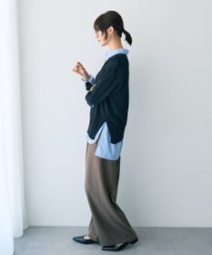 YECCA VECCA Vネックスリットニット