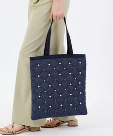 LeSportsac LG EMERALD TOTE W/ PEARLS/トワイライトパール