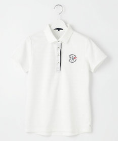 23区GOLF 【WOMEN】フラッグロゴジャガード ポロシャツ