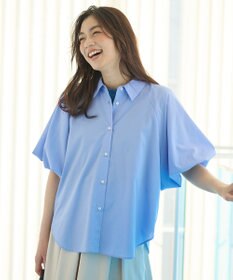 ANY 【接触冷感/UVカット/抗菌防臭/速乾】エニイファンクション パフスリーブブラウス