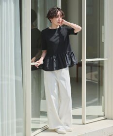 #Newans 【撥水・吸水速乾】コンビネーションペプラムチュニックカットソー