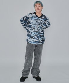 WEGO 【ユニセックス着用ITEM/MLサイズ展開】カモフラナンバリングホッケーT（LS）