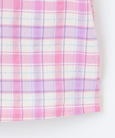 ANY KIDS チェック オフショルダー ブラウス