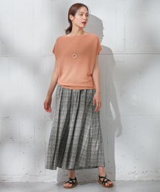 ANY 【ウエストゴム/接触冷感/UVケア】清涼リネンスカーチョ