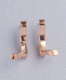 Phoebe ニュアンスリボンピアス　ローズゴールド