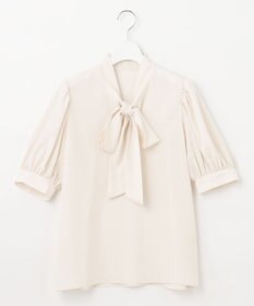 Feroux 【大好評につき追加生産・新色登場】リボンタイパフスリーブ半袖 ブラウス