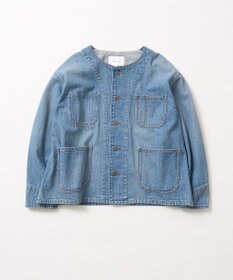 AMERICAN HOLIC ノーカラーデニムカバーオール