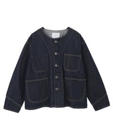 AMERICAN HOLIC ノーカラーデニムカバーオール