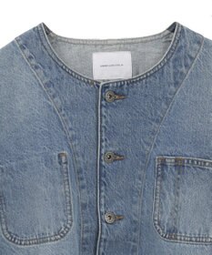 AMERICAN HOLIC ノーカラーデニムカバーオール