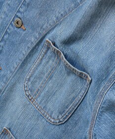 AMERICAN HOLIC ノーカラーデニムカバーオール