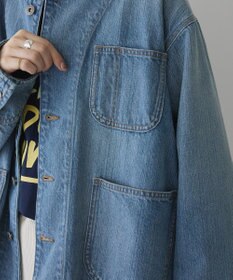 AMERICAN HOLIC ノーカラーデニムカバーオール