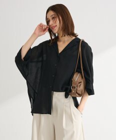 Green Parks 開襟シアーシャツジャケット