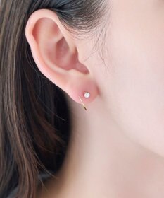 Phoebe 【金属アレルギー対応】ダブルループストーンピアス/ニッケルフリー