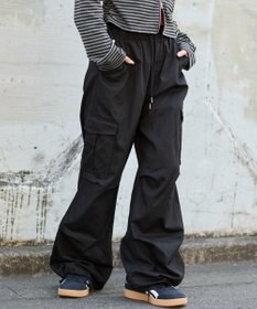 WEGO 【ウエストゴム/XSSMサイズ展開】ツイルイージーカーゴパンツ