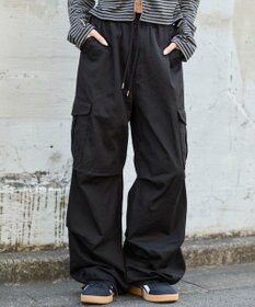 WEGO 【ウエストゴム/XSSMサイズ展開】ツイルイージーカーゴパンツ