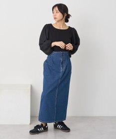 earth music&ecology シアーチェックスリーブプルオーバー