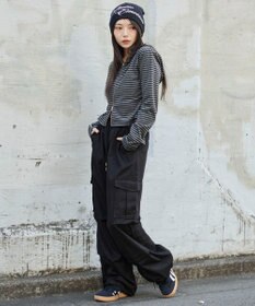 WEGO 【ウエストゴム/XSSMサイズ展開】ツイルイージーカーゴパンツ