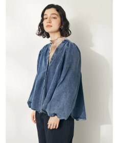 CRAFT STANDARD BOUTIQUE デニムギャザーヨークブラウス