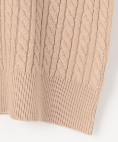 ANY L 【洗濯機可】クロップド丈ケーブルニット