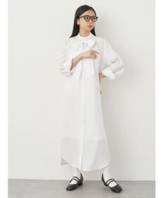 earth music&ecology ボウタイシャツワンピース